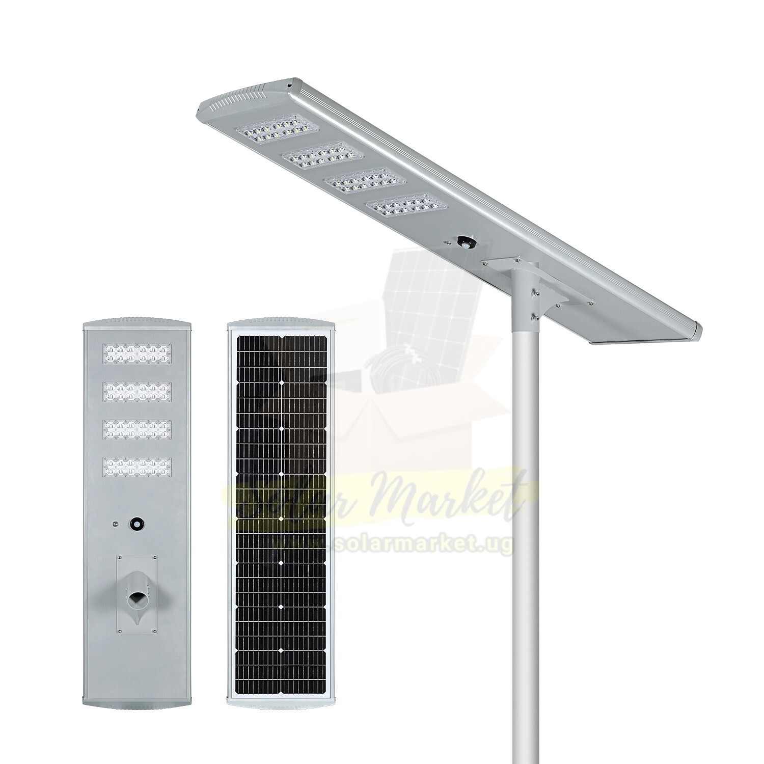 120W All In One Solar Street Light For Outdoor Use Motion Sensor Auto Onoff Waterproof Led