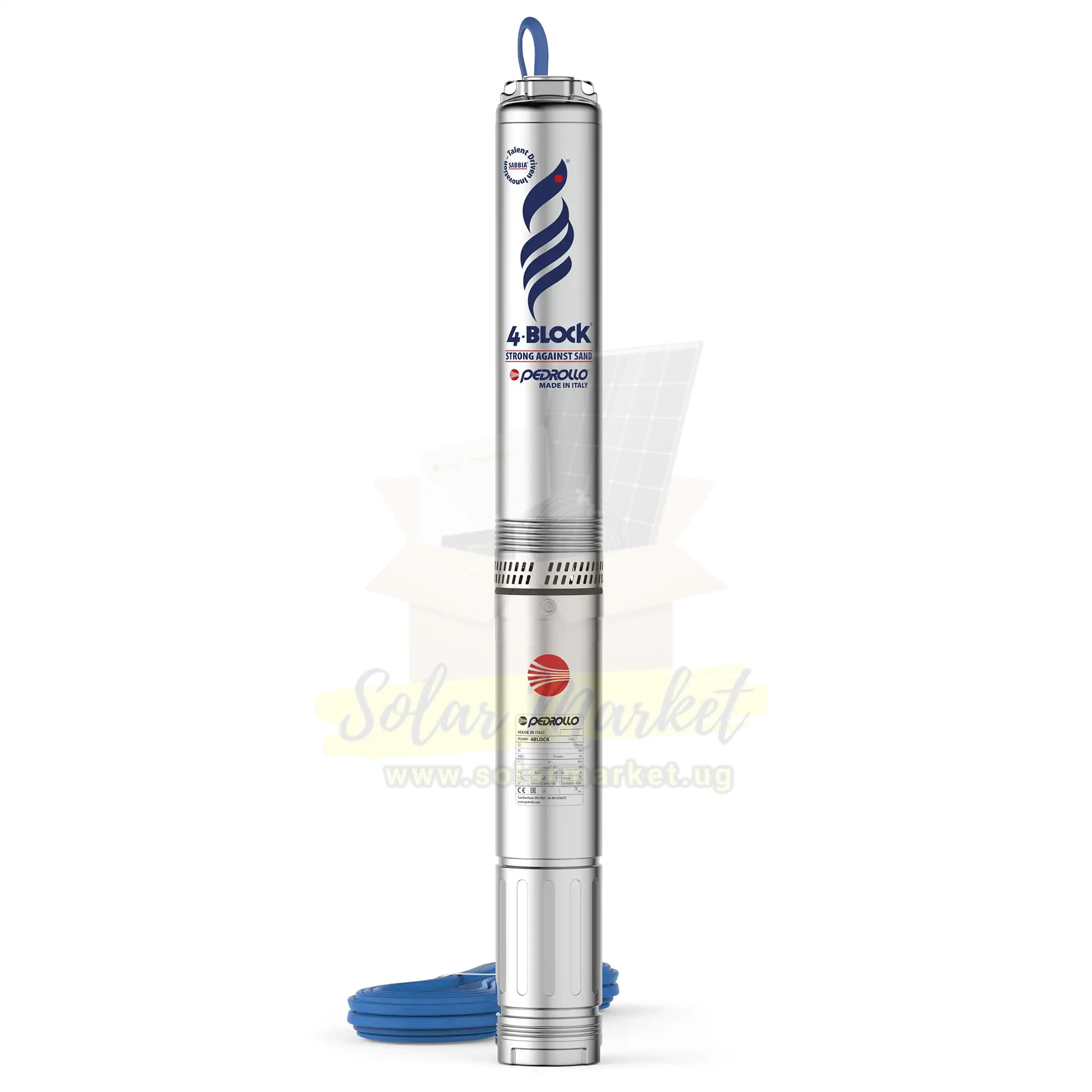 Pedrollo 4Block Submersible Borehole Pump 4 Close Coupled Stainless Steel Pump With Floating Impellers Domestic Agricultural Irrigation Use