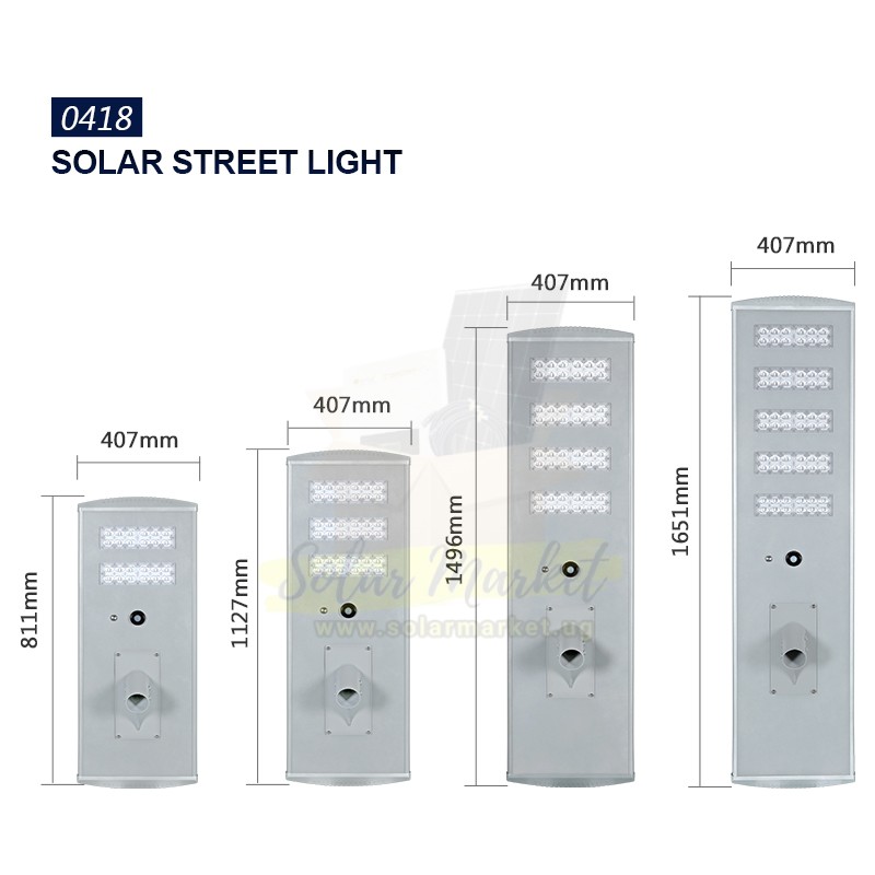 120W All In One Solar Street Light For Outdoor Use Motion Sensor Auto Onoff Waterproof Led
