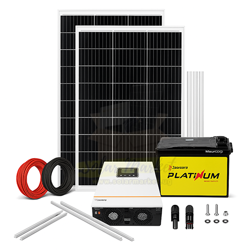1kW Solar Power System Uganda Powerful Lithium Battery Hybrid Inverter Masrcorp