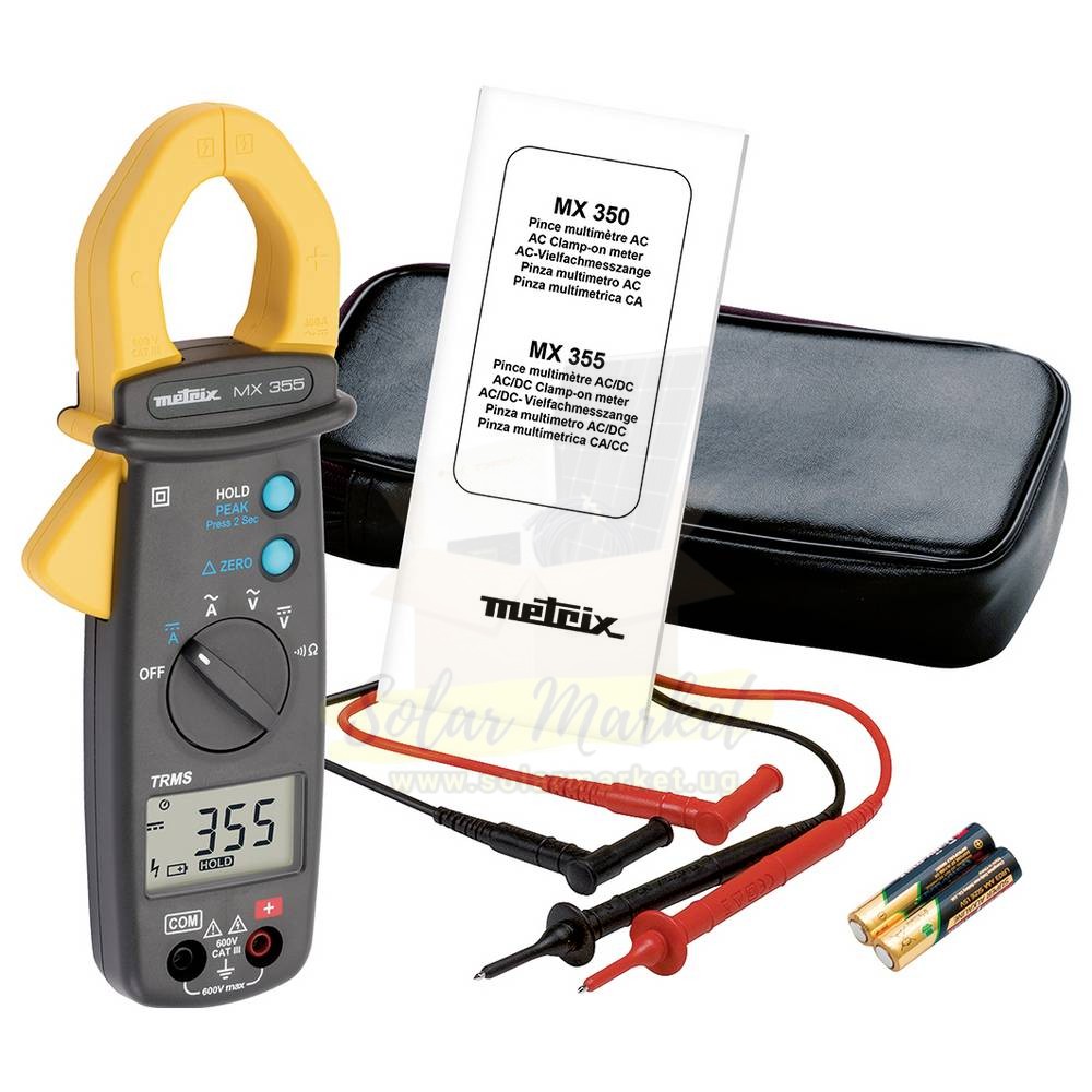 Chauvin Arnoux Metrix Mx 355 Acdc Trms Clamp Multimeter Tester For Electricians Solar Works