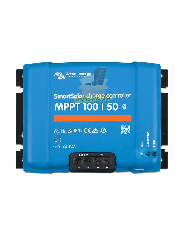 Victron MPPT 100/50 MPPT Charge Controller 24V for Residential solar, Small commercial solar, Off-grid and backup