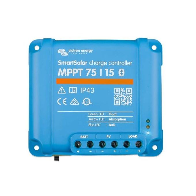 Victron MPPT 75/15 MPPT Charge Controller 48V for Residential off-grid, Small commercial solar, Telecom and remote