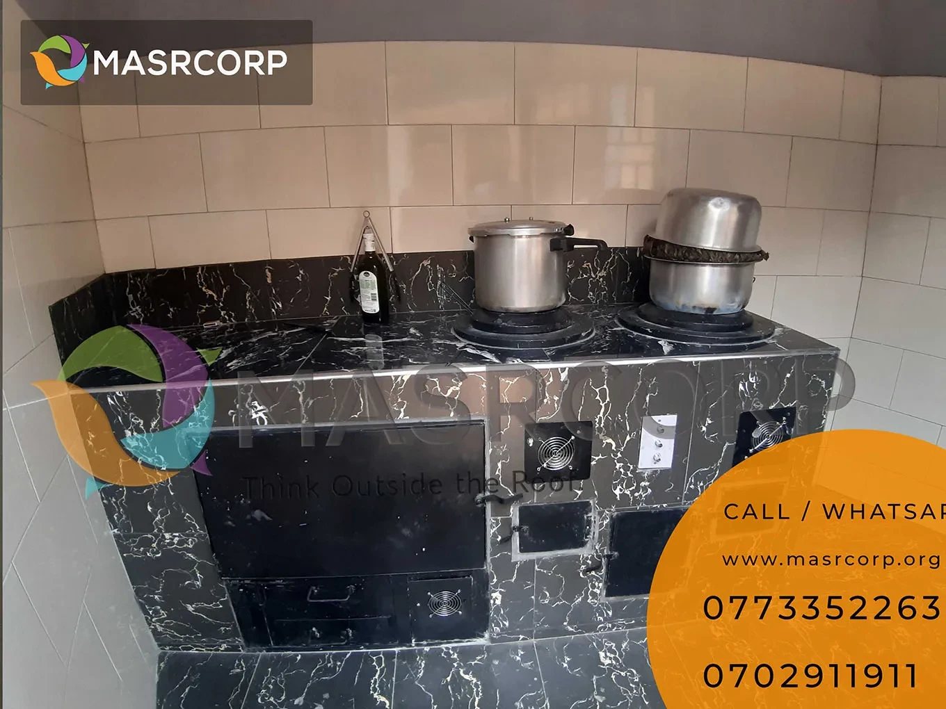 Masrcorp 2 Burners Solar Aided Stove With Oven