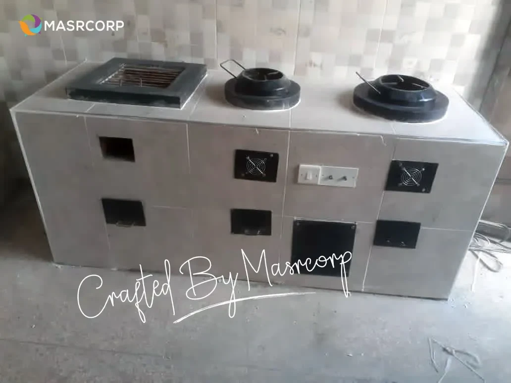 Masrcorp 2 Burners Solar Aided Stove With Grill