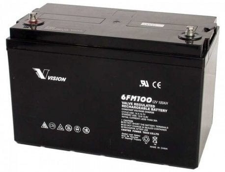 Vision Solar Battery 12V 100Ah 6Fm100D